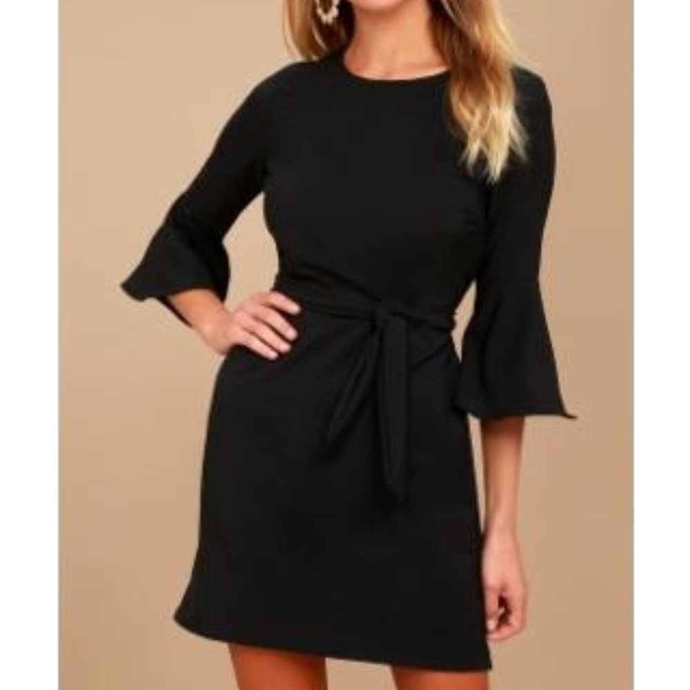 Lulu's Love Song Black Tie Dress